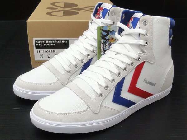 新品hummelヒュンメルSlimmer Stadil High Canvasスリマー27cm白