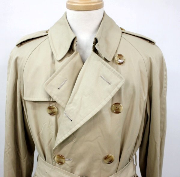 259◇BURBERRY◇トレンチコート チェック ベルト付 ロングコート 入札