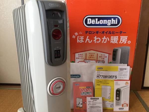 H770812EFS-YW オイルヒーター 24時間タイマー 美品 動作確認済 DeLonghi】オイルヒーター H770812EFS H770812EFS-YW オイルヒーター