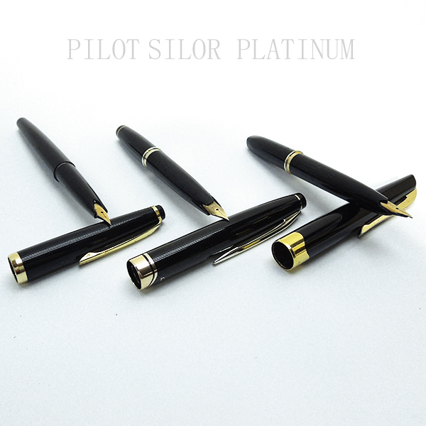Pilot & Platinum 万年筆 3本セット 筆記具 万年筆 3本セット プラチナ