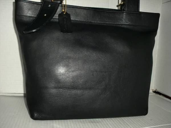 レディース 良品 COACH トートバッグ レザー ブラック オールドコーチ 9090