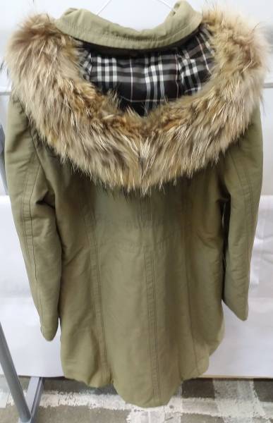 BURBERRYブルーレーベルのロングダッフルファーコート☆ 100