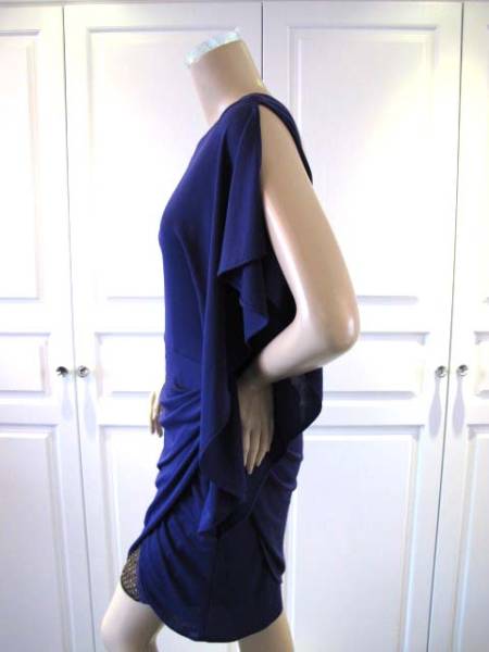 BCBG カシュクールドレス　＃S　パープル　ストレッチ！