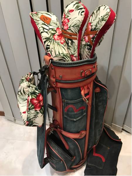 エビス EVISU ビンテージ加工キャディバッグ 木の庄帆布カバー