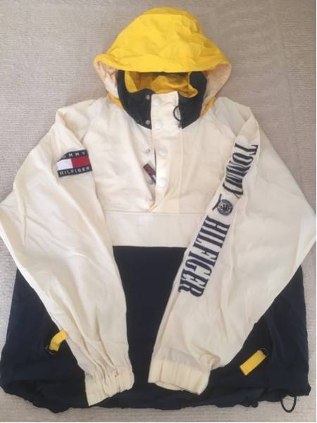 【90s】TOMMY HILFIGER ナイロンジャケット 袖ロゴ /T-Pablow