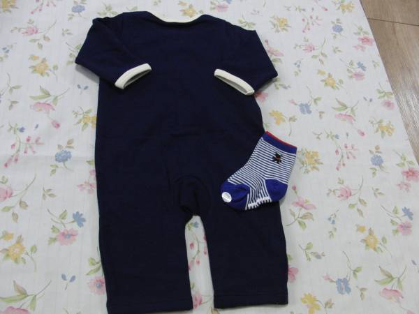 【新品】ミキハウスのカバーオール・靴下セット♪ タグなし 即決