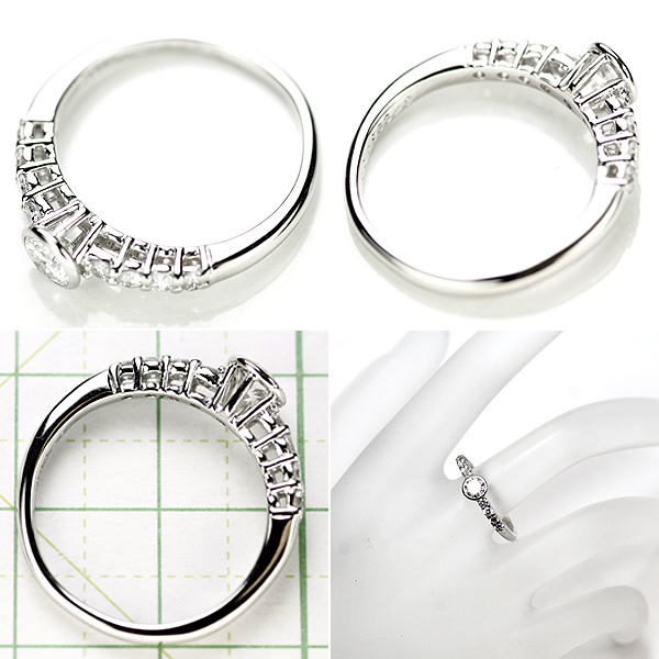 Canal4℃ 1円～ Pt ダイヤ リング 0.306ct D0.23ct SELBY プラチナ