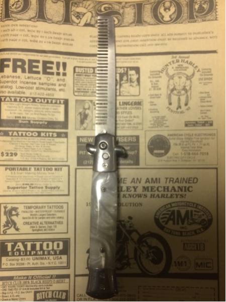 ジャックナイフ型コーム(改)WM入手困難クリームソーダ ポマード