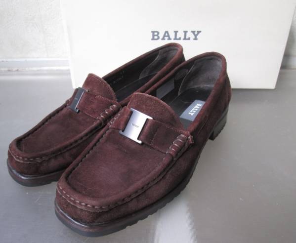 ☆BALLY バリー 濃茶スエードローファー 37(24cm)イタリア製美品 Bally