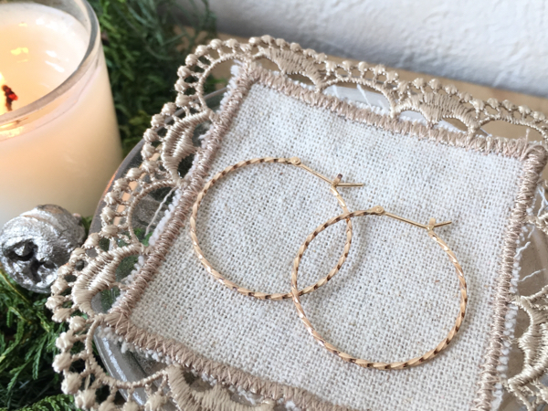 ☆agete K10 スクリュー フープピアス 4cm☆アガット