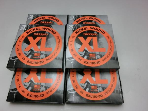 ダダリオ　エレキ弦　EXL110-3D 6個　（18セット）まとめて