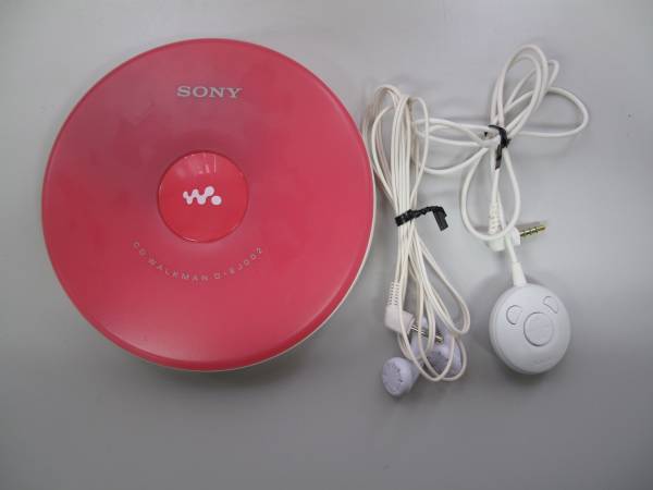 A3★SONY ポータブルCDプレーヤー D-EJ002 ピンク イヤホン付
