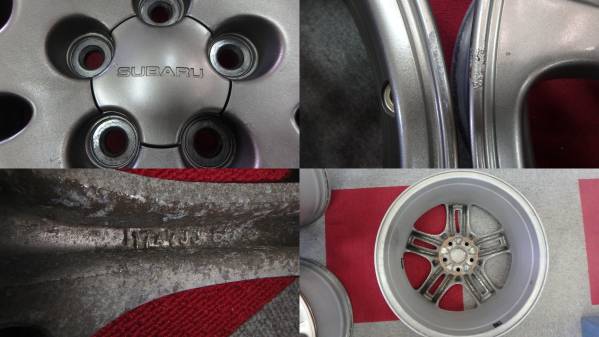 レガシィ純正　17-7J +55 5/100 4本セット　中古　バランスOK