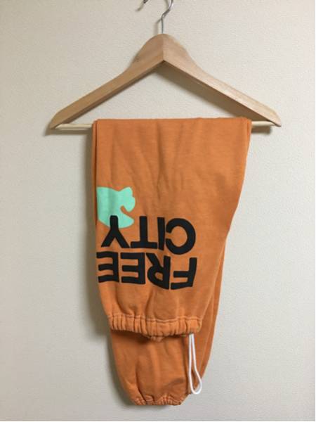 新品未使用★FREECITYフリーシティ★スウェットパンツオレンジL