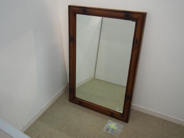 バロッサバレンティ IDC大塚家具 木製ウォールミラー/鏡 美品