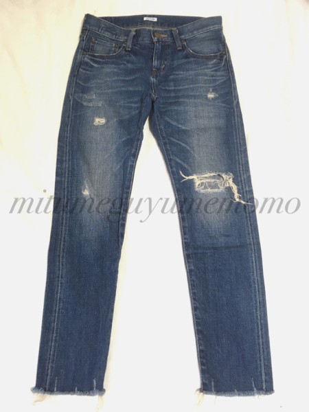 トゥデイフルtodayful◆ダメージ加工カットオフデニム25◆used