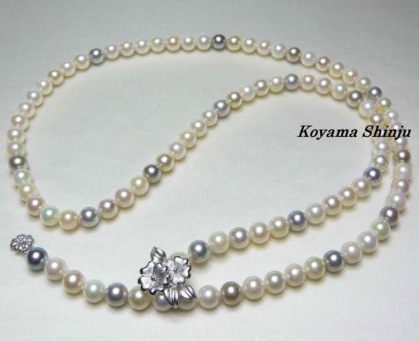 ★小山真珠★1円～マルチ83cm！長さ自由大珠あこやネックレス