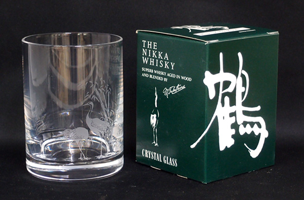 ★ニッカウィスキー 鶴 特製クリスタルグラス/箱入/未使用非売品_1