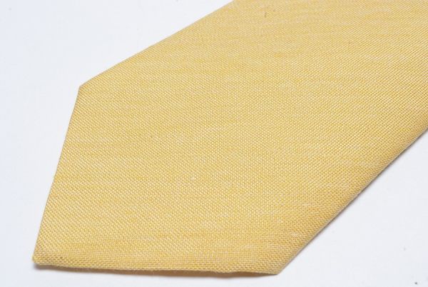 Les copains レ・コパン シルクネクタイ 黄 定価19000円 新品