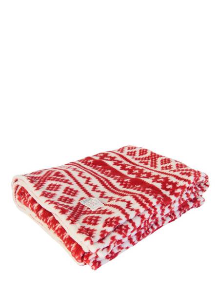 [ラルフローレン]ノルディック柄ブランケット　赤　新品
