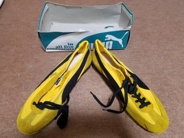 デッド箱付き puma プーマ バナナ ヴィンテージ 黄×黒 9ハーフ