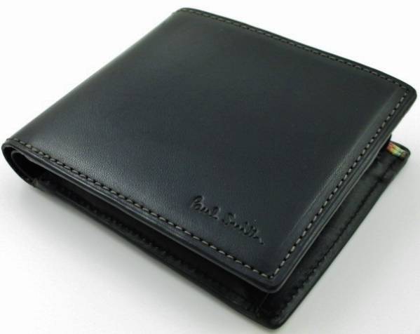 お買い得☆未使用 ポールスミス オールドレザー 二つ折り財布 黒