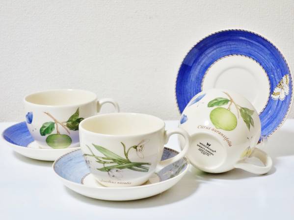 英国 ウェッジウッド サラズガーデン カップ＆ソーサー 3客