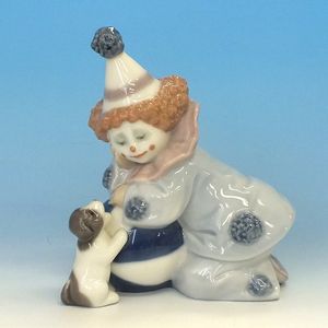 リヤドロ 5278 『子犬とボールを持つピエロ』 ピエロ PIERROT WITH