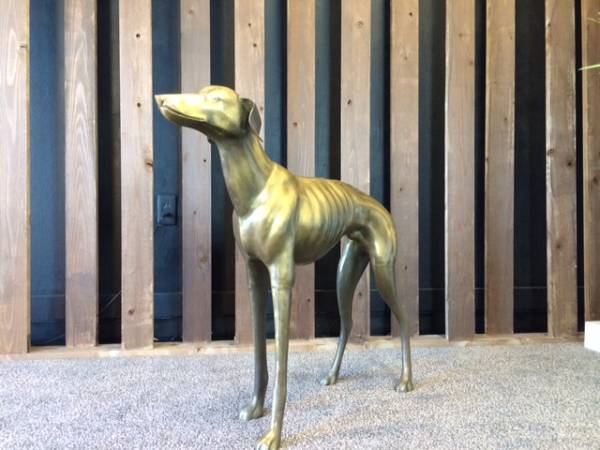 犬のオブジェ□ブロンズ像□置物□高さ74 【公式通販】