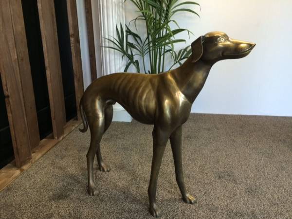 犬のオブジェ□ブロンズ像□置物□高さ74 【公式通販】