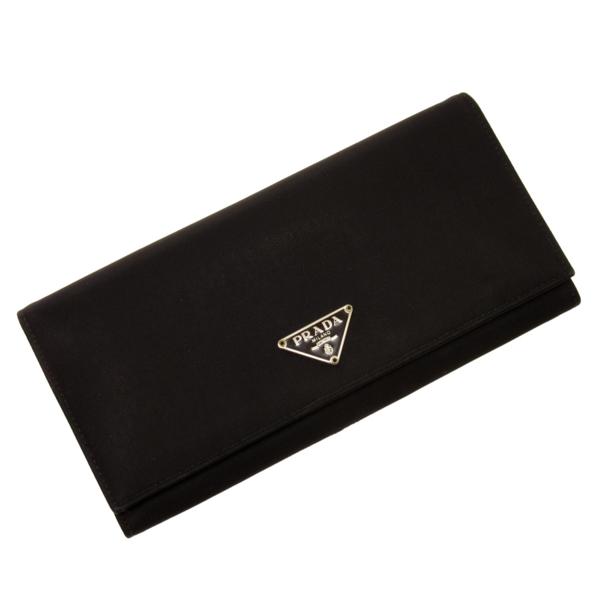 PRADA プラダ 二つ折り長財布 三角ロゴ ブラック 82622 極美品PRADA 