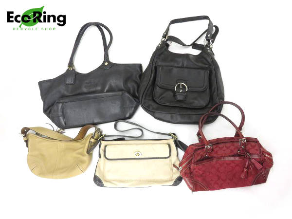 1円 コーチ COACH レザー＆キャンバス バッグ 計5点セット ES355