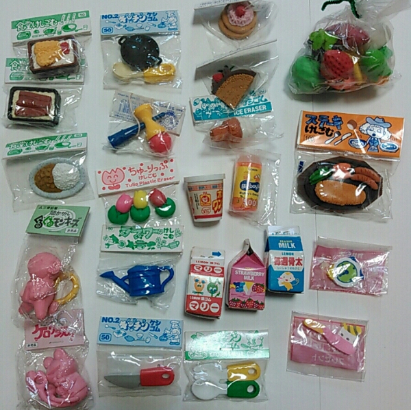 おもしろ消しゴム まとめ売り 大量 イワコー 平成レトロ 未開封多数 レア！イワコー 非売品 おもしろ消しゴム 多数！(消しゴム)｜売買され