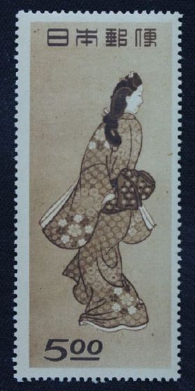 銭単位切手 (大人気) 1948年 切手趣味週間 見返り美人 記念印付シート