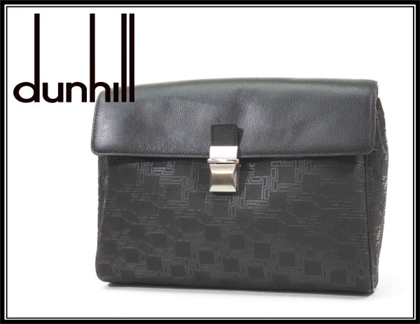 美品★dunhill ダンヒル ディーエイト セカンドバッグ ブラック