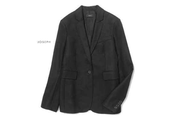 美品☆JOSEPHジョセフ6万☆36☆お洒落！ジャケット黒D250