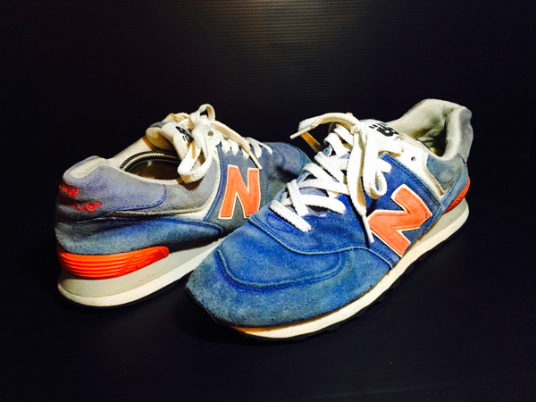 G衝撃！定価３万！ニューバランス574オールレザークラシック青28