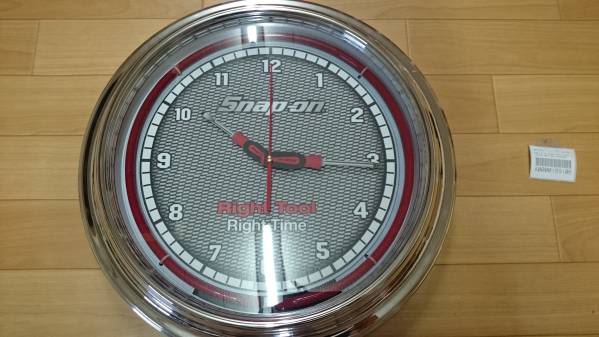 スナップオン　ネオンクロック　未使用！ スナップオン 時計 ネオン クロック snap on(ハンドツール、大工道具