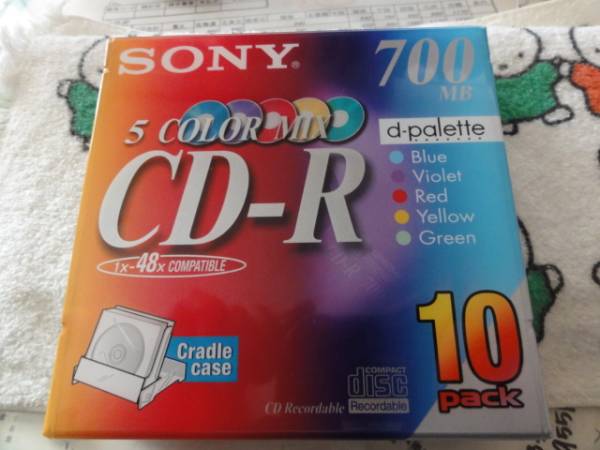 ★新品★SONY CD-R【1×48倍速対応】5カラー10枚×49パック