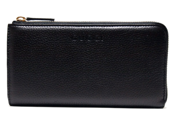 43 グッチ GUCCI 新品本物(訳) 1円　ブラック レザー　L型ファスナー長財布