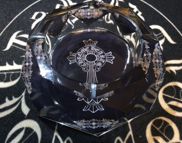 クロムハーツ クロムハーツ クリスタルガラス灰皿 オクタゴンA CHROME