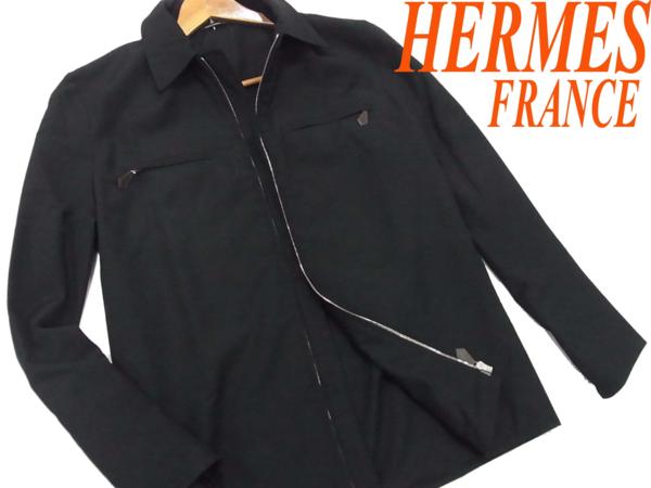 ●希少！超美品！HERMES エルメス 春物ジップジャケット フランス製・メンズ44