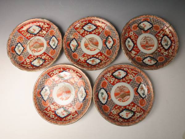 大聖寺伊万里 大聖寺伊万里 古伊万里 金襴手 鳳凰 花蝶 奇玉宝鼎之