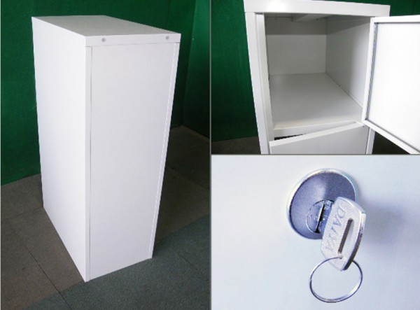 美品！シューズボックス ３人用　２鍵付き1鍵無し ■U-442 (3)