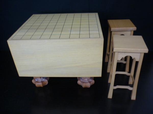 ◆Y-0129 将棋盤 木製 脚付き 将棋台 箱 布カバー付き まとめて