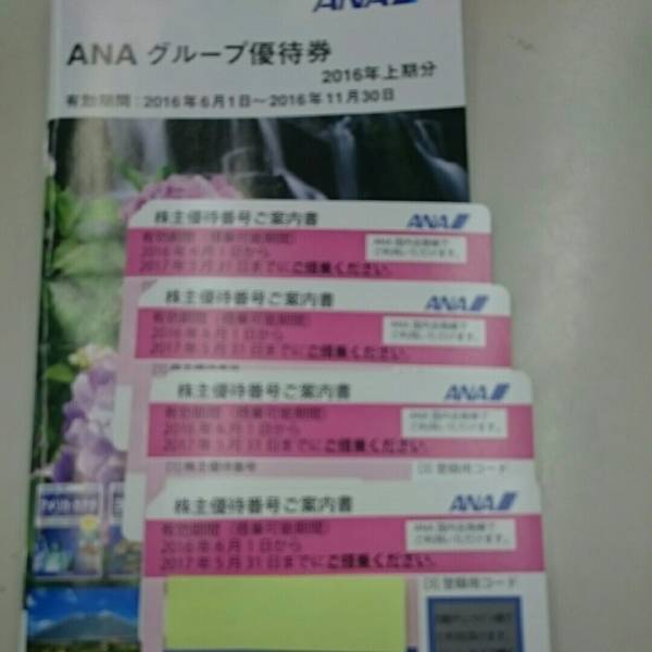 ANA株主優待券 4枚+グループ優待券上期分_1