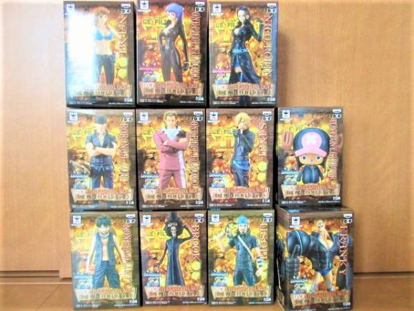 ワンピース DXF フィギュア FILM GOLD フィルムゴールド 11種セット ルフィ ナミ ブルック フランキー ウソップ サンジ カリーナ ロビン 他