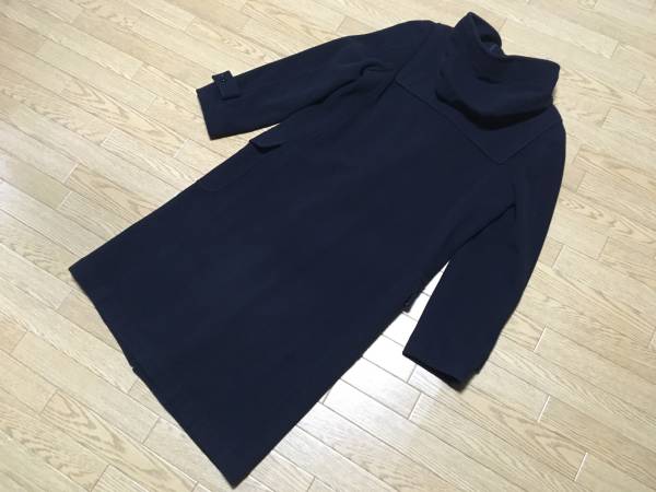 イネド INED ウール ダッフル ロング コート 紺 ネイビー 2