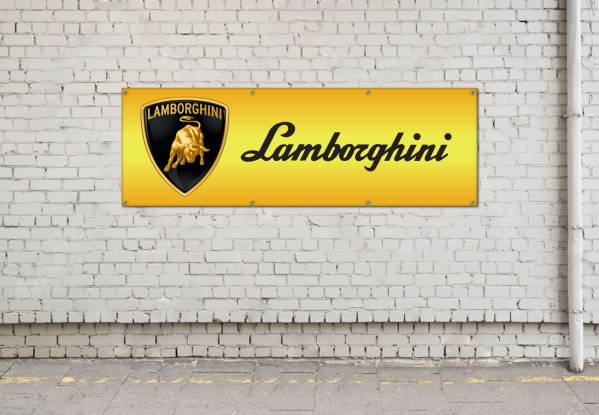 ★ランボルギーニ　LAMBORGHINI workshop， garage， office ロゴ　バナー　