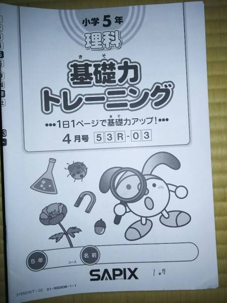 サピックス 理科テキスト 1年分 5年生 2024年度 最新 2024年サピックス